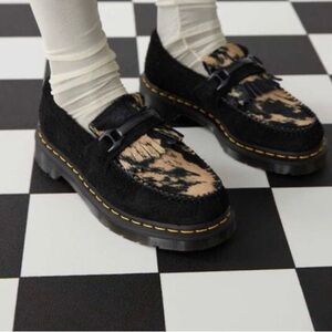 Doc Marten Black Adrian Snaffle Pony Hair Loafers, Brand New